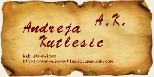 Andreja Kutlešić vizit kartica